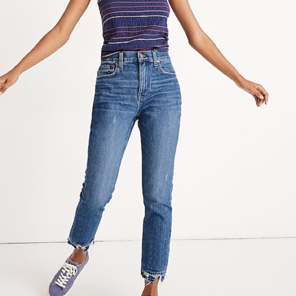 Madewell | The High-Rise Slim Boyjean in medium Wash size 26